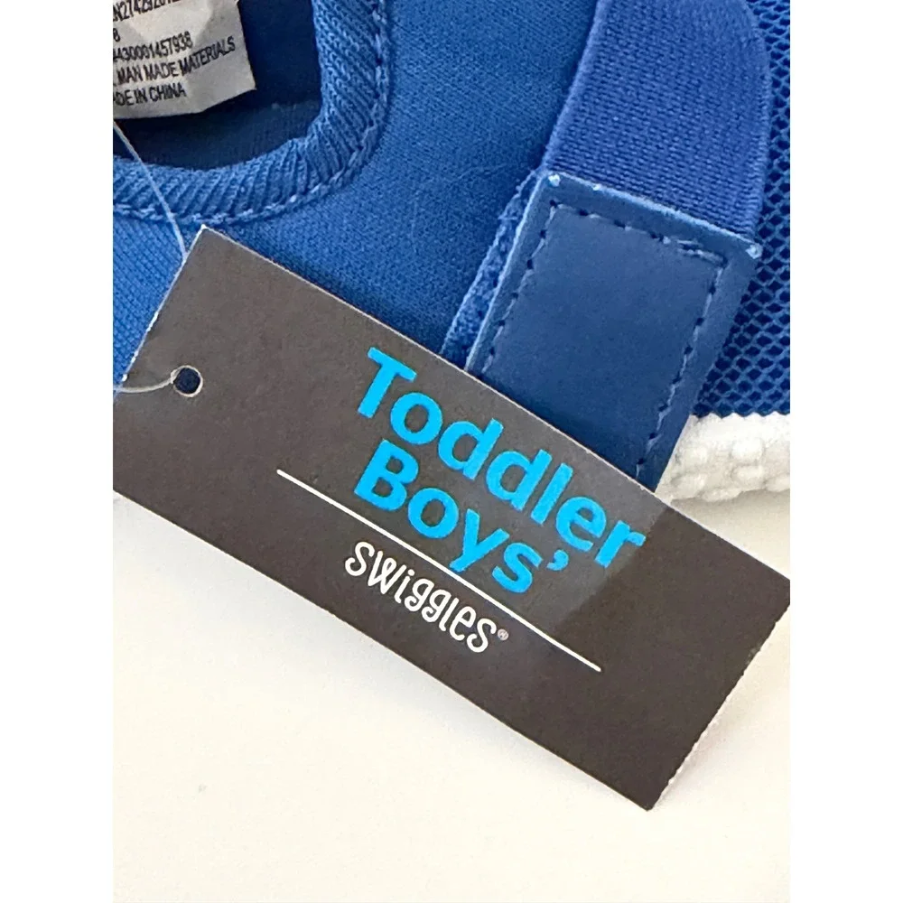 Swiggles‎ Toddler Boys Blue Mesh Water Shoes Slip On Size 8 NEW